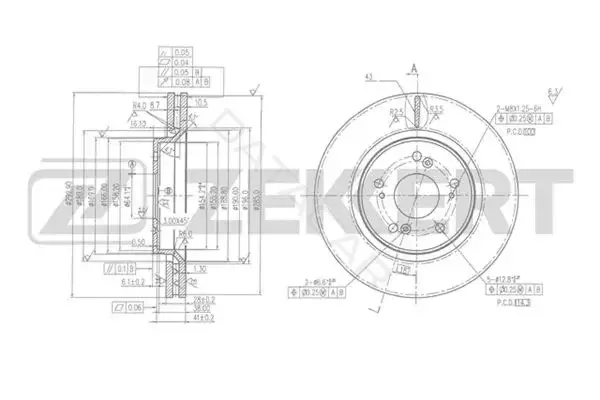 Тормозные диски ZEKKERT BS-5432