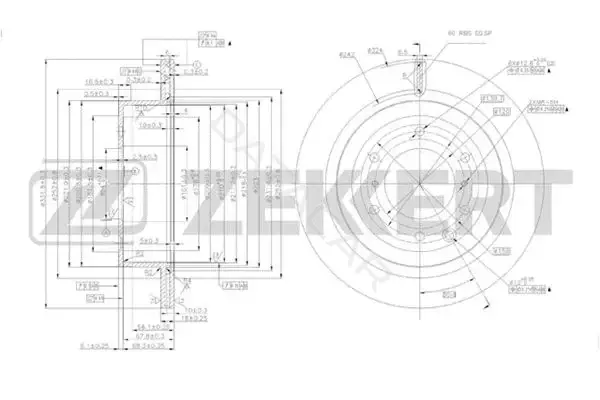 Тормозные диски ZEKKERT BS-5434