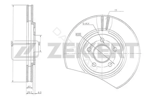 Тормозные диски ZEKKERT BS-5466