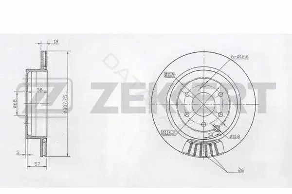 Тормозные диски ZEKKERT BS-5470
