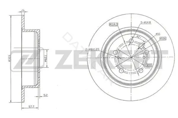 Тормозные диски ZEKKERT BS-5472