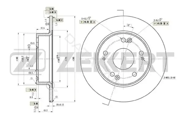 Тормозные диски ZEKKERT BS-5479