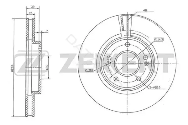 Тормозные диски ZEKKERT BS-5480