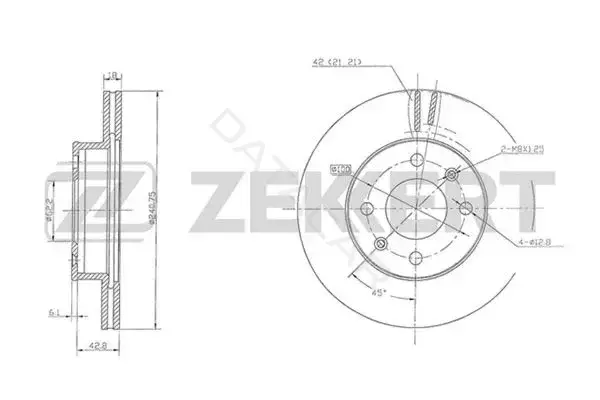 Тормозные диски ZEKKERT BS-5485