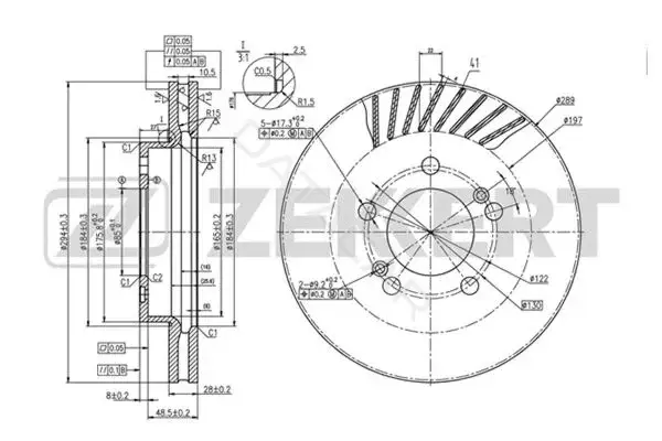 Тормозные диски ZEKKERT BS-5490