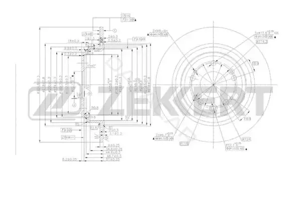 Тормозные диски ZEKKERT BS-5493