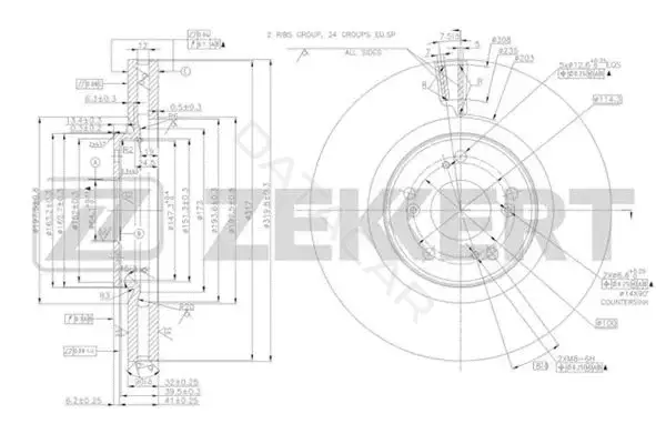 Тормозные диски ZEKKERT BS-5495