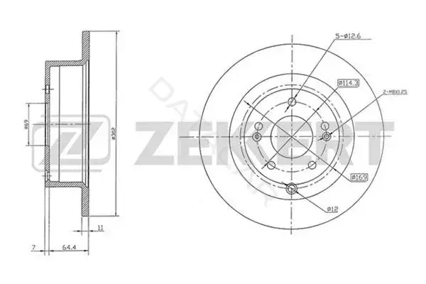 Тормозные диски ZEKKERT BS-5509