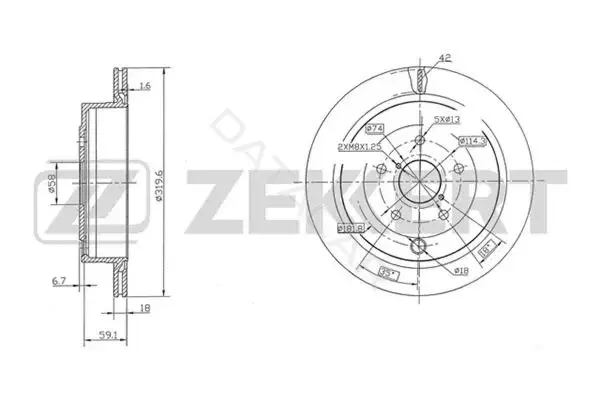Тормозные диски ZEKKERT BS-5510