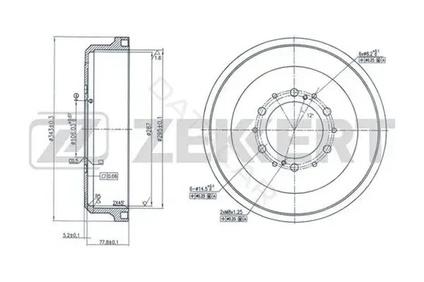 Тормозной барабан ZEKKERT BS-5579