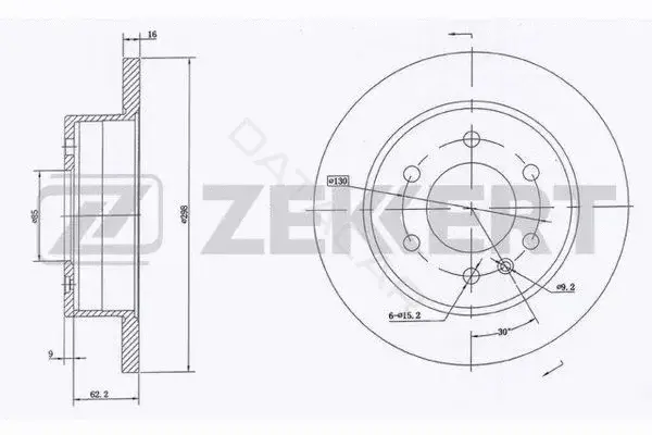 Тормозные диски ZEKKERT BS-5599