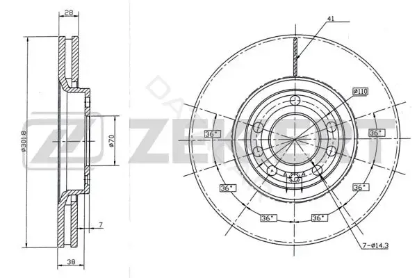 Тормозные диски ZEKKERT BS-5605