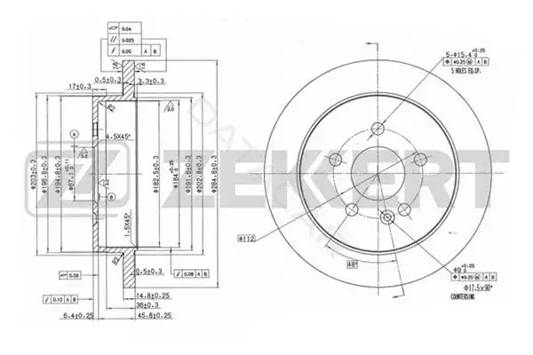 Тормозные диски ZEKKERT BS-5606