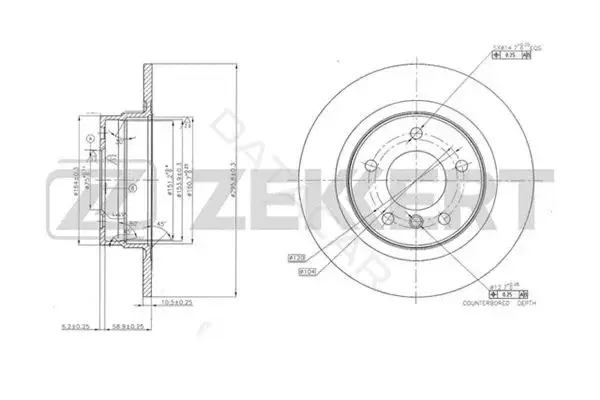 Тормозные диски ZEKKERT BS-5616