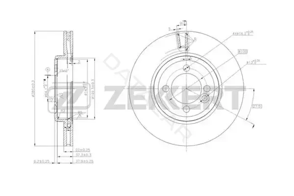 Тормозные диски ZEKKERT BS-5623