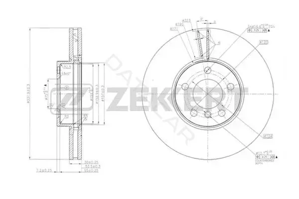 Тормозные диски ZEKKERT BS-5634