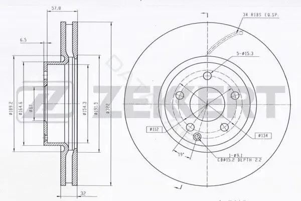 Тормозные диски ZEKKERT BS-5638