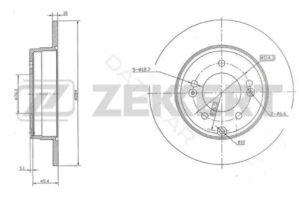 Тормозные диски ZEKKERT BS-5640