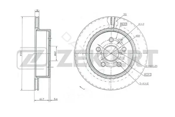 Тормозные диски ZEKKERT BS-5649