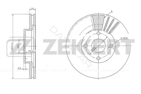 Тормозные диски ZEKKERT BS-5662
