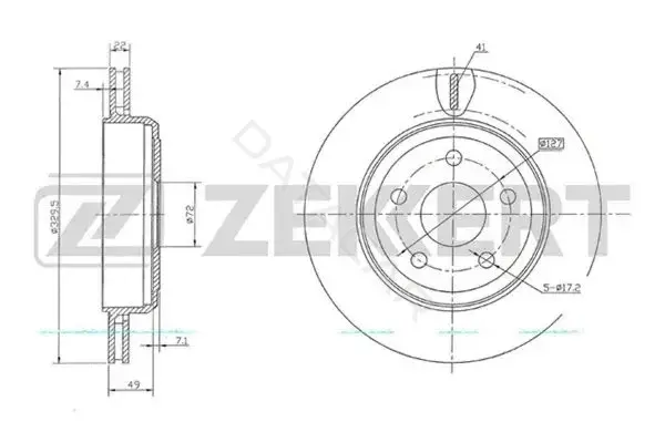 Тормозные диски ZEKKERT BS-5664
