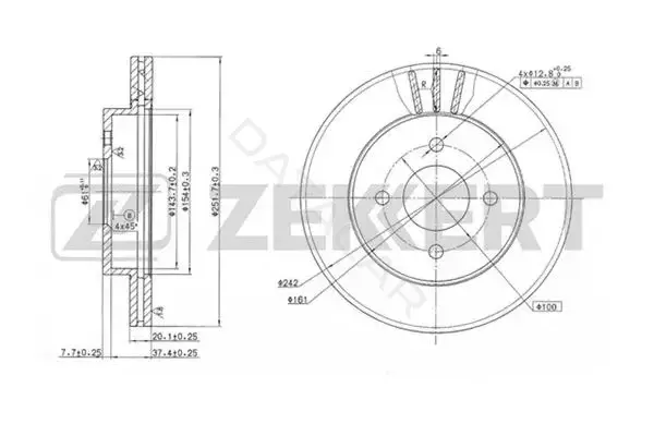 Тормозные диски ZEKKERT BS-5672