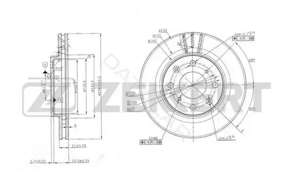 Тормозные диски ZEKKERT BS-5677