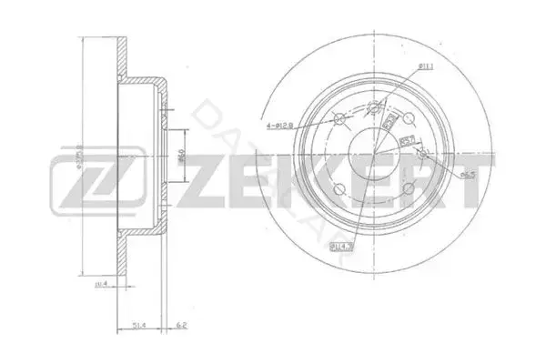 Тормозные диски ZEKKERT BS-5684