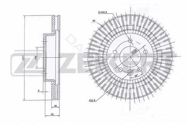 Тормозные диски ZEKKERT BS-5688
