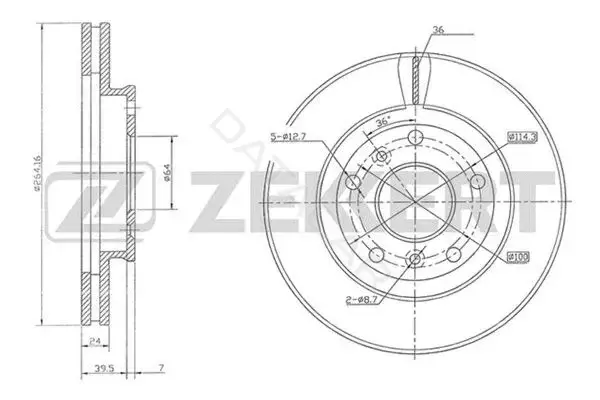 Тормозные диски ZEKKERT BS-5698