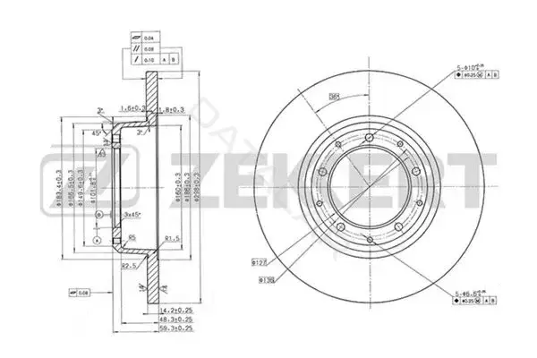 Тормозные диски ZEKKERT BS-5713