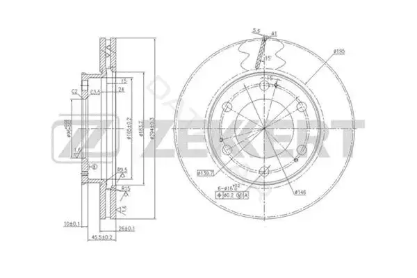 Тормозные диски ZEKKERT BS-5720