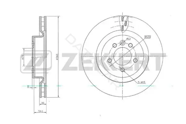 Тормозные диски ZEKKERT BS-5721
