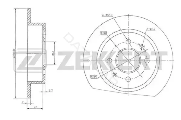 Тормозные диски ZEKKERT BS-5754