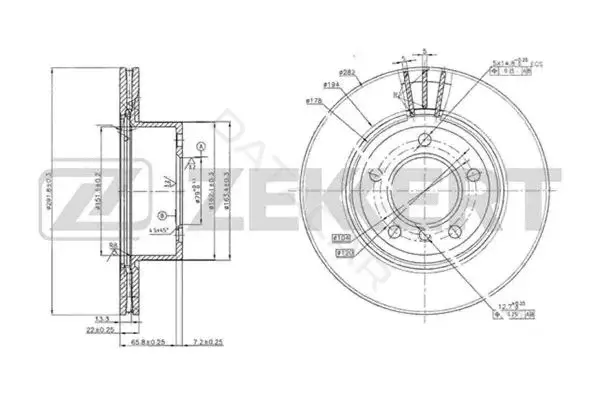 Тормозные диски ZEKKERT BS-5772