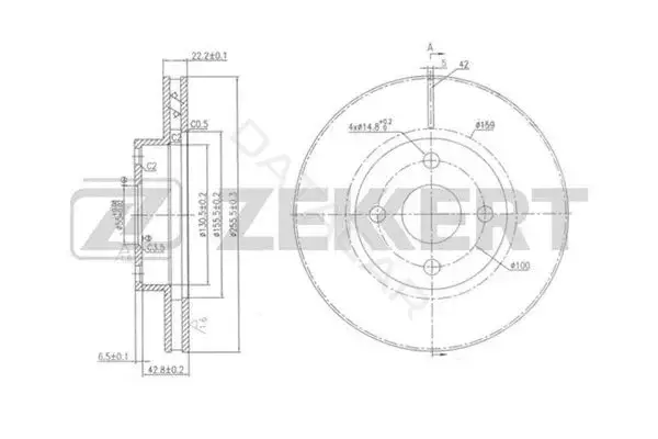 Тормозные диски ZEKKERT BS-5777