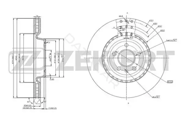 Тормозные диски ZEKKERT BS-5781