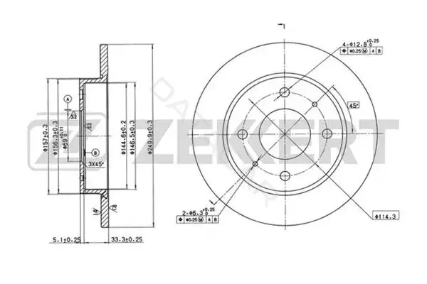Тормозные диски ZEKKERT BS-5790