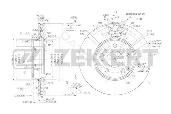 Тормозные диски ZEKKERT BS-5792