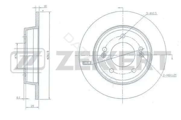 Тормозные диски ZEKKERT BS-5800