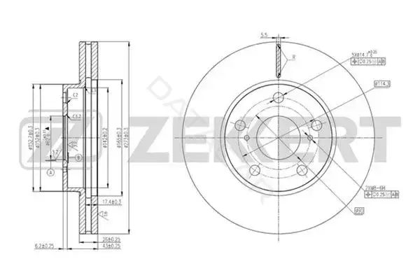 Тормозные диски ZEKKERT BS-5801