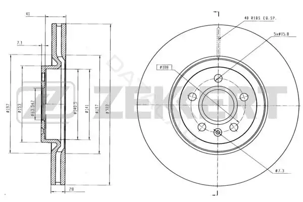 Тормозные диски ZEKKERT BS-6425