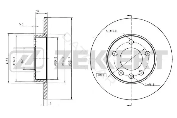 Тормозные диски ZEKKERT BS-5032B