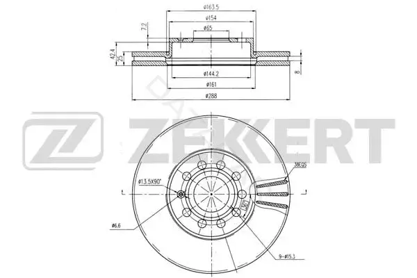 Тормозные диски ZEKKERT BS-5043B