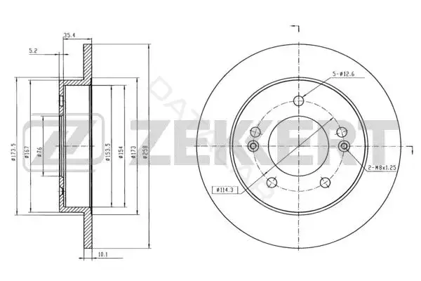 Тормозные диски ZEKKERT BS-5874