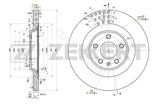 Тормозные диски ZEKKERT BS-5876