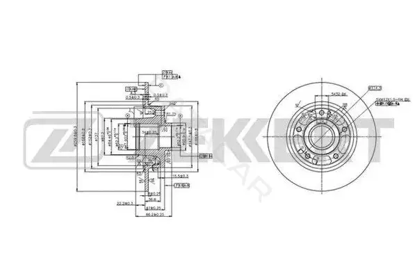 Тормозные диски ZEKKERT BS-5878