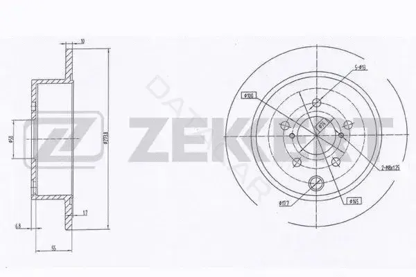 Тормозные диски ZEKKERT BS-5887