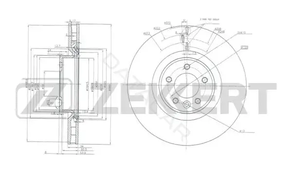 Тормозные диски ZEKKERT BS-5889