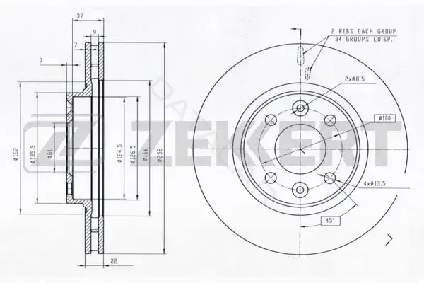 Тормозные диски ZEKKERT BS-5890